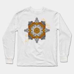 Mandala - Silver & Gold Long Sleeve T-Shirt